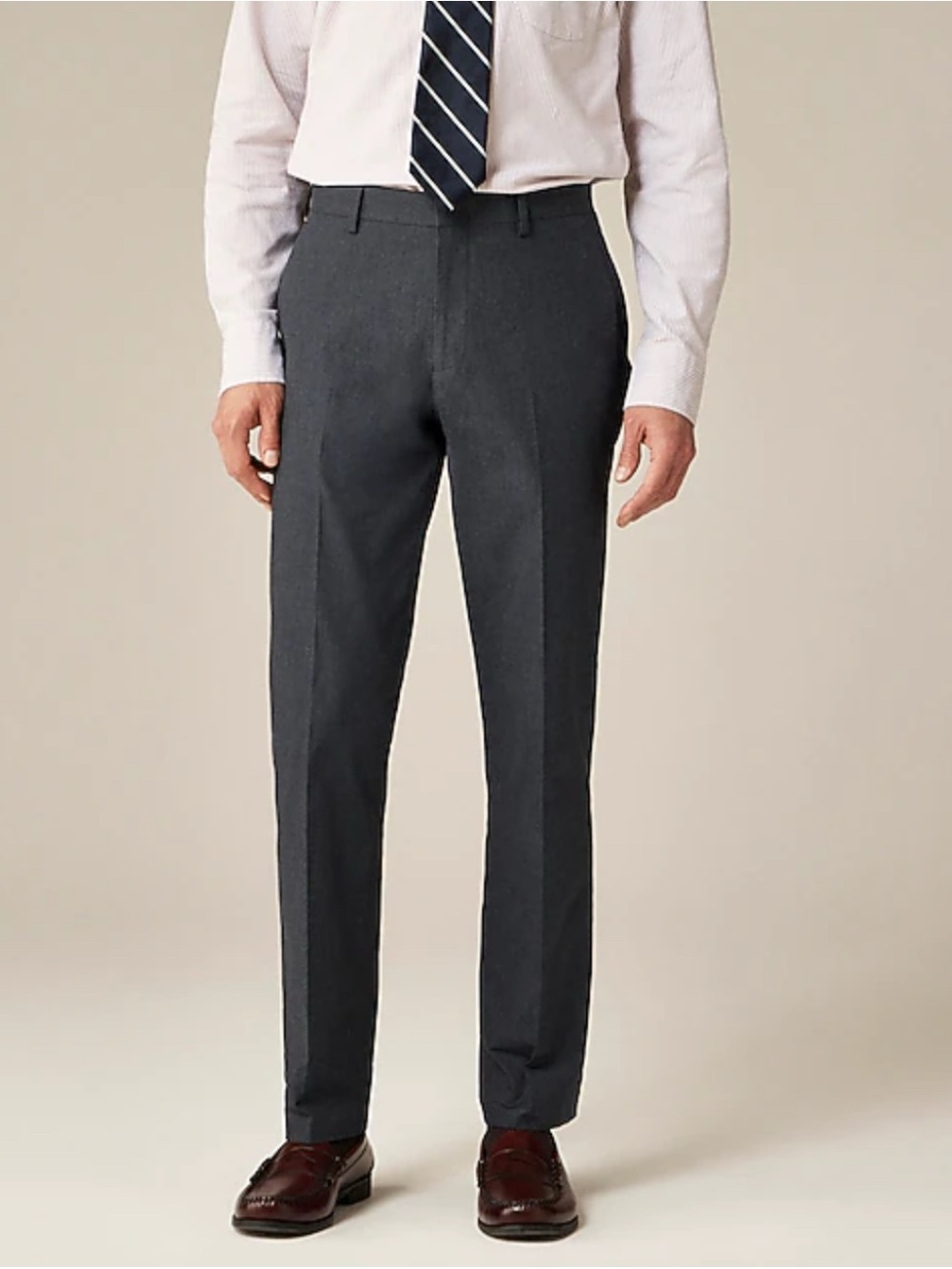 J.CREW Men's Ludlow Slim Fit Pants 30x32 charcoal gray, Stretch Wool Blend